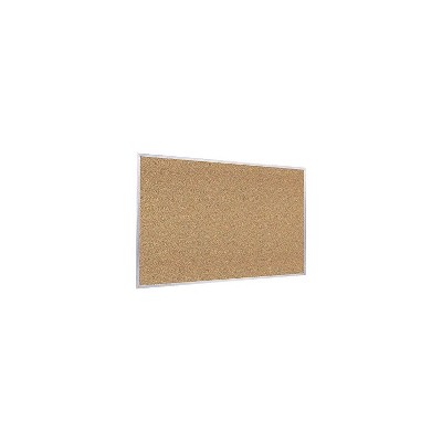 Photo 1 of Ghent Natural Cork Bulletin Board with Aluminum Frame 3'H x 4'W GHE13341