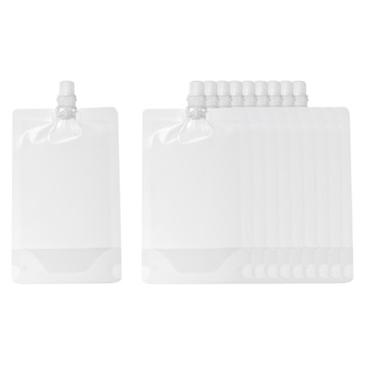 Unique Bargains Convenient Reusable Transparent Odor-Free Well-Sealed Plastic Liquor Pouches