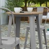 Merrick Lane Indoor/Outdoor Bar Top Table, 23.75" Round All Weather Poly Resin Top with Steel base - 4 of 4