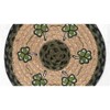 Earth Rugs Shamrock Printed Round Trivet – 10"x10" Braided Jute Table Mat with Classic Lucky Clover Design - 3 of 3
