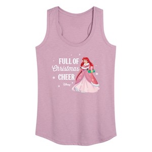 Women's - Disney - Full Of Christmas Cheer Ariel Graphic Racerback Tank - 1 of 4