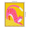 Amanti Art Snoozing Whiskers Cat Stretch by Kintsugi99  Framed Canvas Wall Art - 3 of 4