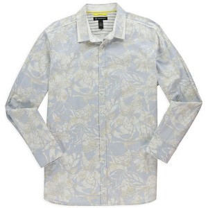I.N.C International Concepts Mens Slim-Fit Print Button Up Shirt, White, X-Large - 1 of 1