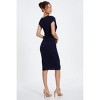 QUIZ Women's Scuba Crepe Midi Dress With Buckle Detail - 3 of 4