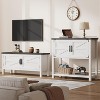 Farmhouse Entryway Table with 2-Door Cabinet, Coffee Bar Cabinet, Sofa Tables Buffet Sideboard for Kitchen, Hallway, Dining, Living Room - 4 of 4