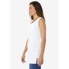 Woman Within Plus Size Perfect Sleeveless Shirred V-Neck Tunic - 4 of 4