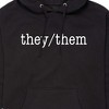 Men's - Instant Message - They Them Pronouns Graphic Fleece Pullover Hoodie - 2 of 4