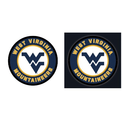 Evergreen Ultra-Thin Edgelight LED Wall Decor, Round, West Virginia University- 23 x 23 Inches Made In USA