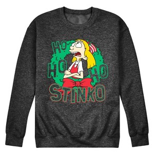 Men's - Hey Arnold! - Ho Ho Ho Stinko Graphic Fleece Sweatshirt - 1 of 4