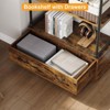 Jojoka 5-Tier 81" Tall Rustic Bookshelf with Metal Frame & Storage Drawer – Vintage Open Bookcase for Living Room, Office, Bedroom, Library - 4 of 4