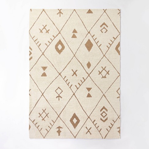 Wool area rug, 'Autumn Geometry' (2.5x4.5)