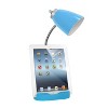 Gooseneck Organizer Desk Lamp with iPad Tablet Stand Book Holder and Charging Outlet - LimeLights - 4 of 4