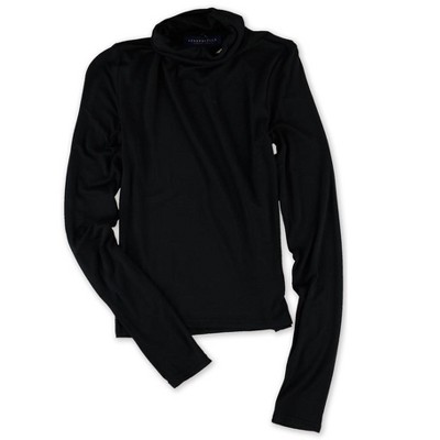 Aeropostale Womens Stretch Basic T-Shirt, Black, X-Small