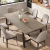 Industrial Dining Table for 6-8 People, 70.87" Long Wooden Kitchen Table with Sturdy Metal Frame for Dining room, Kitchen - 3 of 4