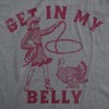 Womens Funny T Shirts Get In My Belly Sarcastic Thanksgiving Graphic Tee For Ladies - Crazy Dog Women's T Shirt - 2 of 4