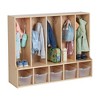 ECR4Kids Streamline 5-Section Toddler Coat Locker with Bench, Classroom Furniture, Natural - 4 of 4