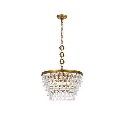 Elegant Lighting Nordic 5 - Light Pendant in  Brass