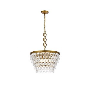 Elegant Lighting Nordic 5 - Light Pendant in  Brass - 1 of 3