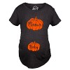 Maternity Mama And Baby Pumpkin Tshirt Cute Family Halloween Pregnancy Tee - Crazy Dog Maternity T Shirt - 3 of 4