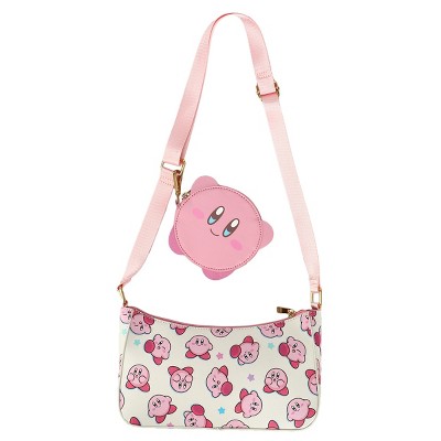 Kirby Character Repeat Print White Handbag
