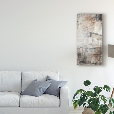 Large Abstract Gray and White Canvas Art