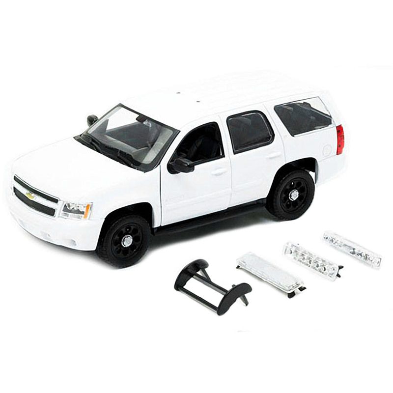 2008 Chevrolet Tahoe Unmarked Police Car White 1/24 Diecast Model Car by Welly, 2 of 4