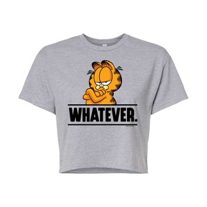 Women's - Garfield - Whatever Cropped Graphic T-Shirt - 1 of 4