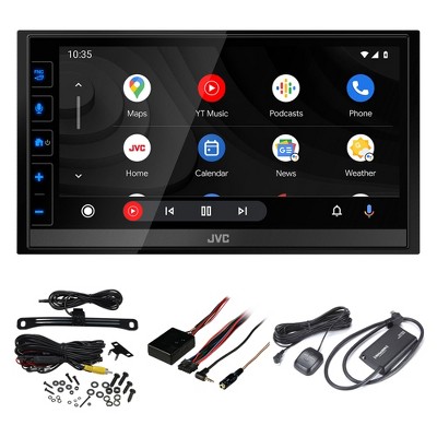 JVC KW-M780BT 6.8" Digital Media Receiver, Compatible With Apple CarPlay / Android Auto with SXV300v1 Sat Radio Tuner, Steering Wheel Interface, an...