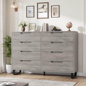 7 Dresser For Bedroom, 47.2" Wide Dresser, Freestanding Vertical Drawer Cabinet With Storage, Wooden Closet Storage Chest For Living Room - 1 of 4