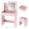 Vanity Desk with Mirror and Lights, Makeup Vanity with Power Outlet - 4 of 4
