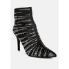 Toget Satin Rhinestone Ankle Party Boots - 2 of 4