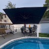 PURPLE LEAF 10' X 13' Patio Umbrella Outdoor Cantilever Rectangle Umbrella Aluminum Umbrella with 360-degree Rotation for Garden Pool Patio - 3 of 4