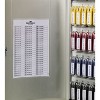 Durable Locking Key Cabinet 72-Key Brushed Aluminum 11 3/4 x 4 5/8 x 15 3/4 195523 - 3 of 4