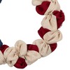 Northlight Americana Stars and Stripes Burlap Patriotic Wreath - 20" - Unlit - 4 of 4