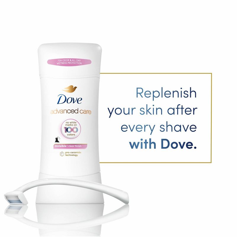 Dove Beauty Advanced Care Clear Finish 48-Hour Women&#39;s Antiperspirant &#38; Deodorant Stick - 2.6oz, 5 of 11