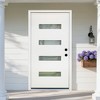Lirago 36 x 80 Left Hand Inswing White Fiberglass Front doors with Brickmould 4-9/16" Vinyl Frame Frosted Glass - 4 of 4