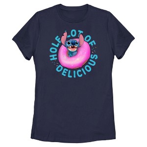 Womens Lilo & Stitch Hole Lot of Delicious T Shirt - 1 of 4