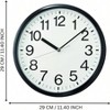 Non Ticking Home Office Wall Clock 12 Inches Black Quiet Digital Clock for Living Room Bedroom Study - 4 of 4