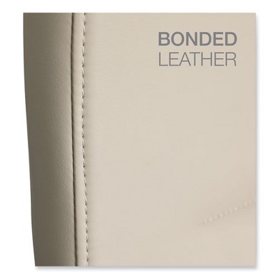 Contemporary White Leather Task Chair with Chrome Accents