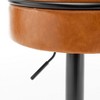 CAVINAS 28"-36.2"Upholstered Counter Height Barstool,Set of 2,Swivel Bar Stools with Adjustable Seat Height,360°Storage Stools for Kitchen - 3 of 4