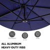CASAINC 10x13 ft Square Cantilever Umbrella With 4-Piece Base Included - 4 of 4