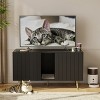 Bestier Hidden Cat Litter Box Enclosure Furniture,Teak - 2 of 2