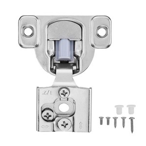 VEVOR Cabinet Hinges, 60 Packs Partial Overlay Kitchen Cabinet Door Hinges, 105 Degree Opening Angel Soft Close Concealed Cupboard Hinges, Silver - 1 of 4