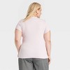 Women's Slim Fit Short Sleeve Ribbed T-Shirt - A New Day™ - 2 of 3