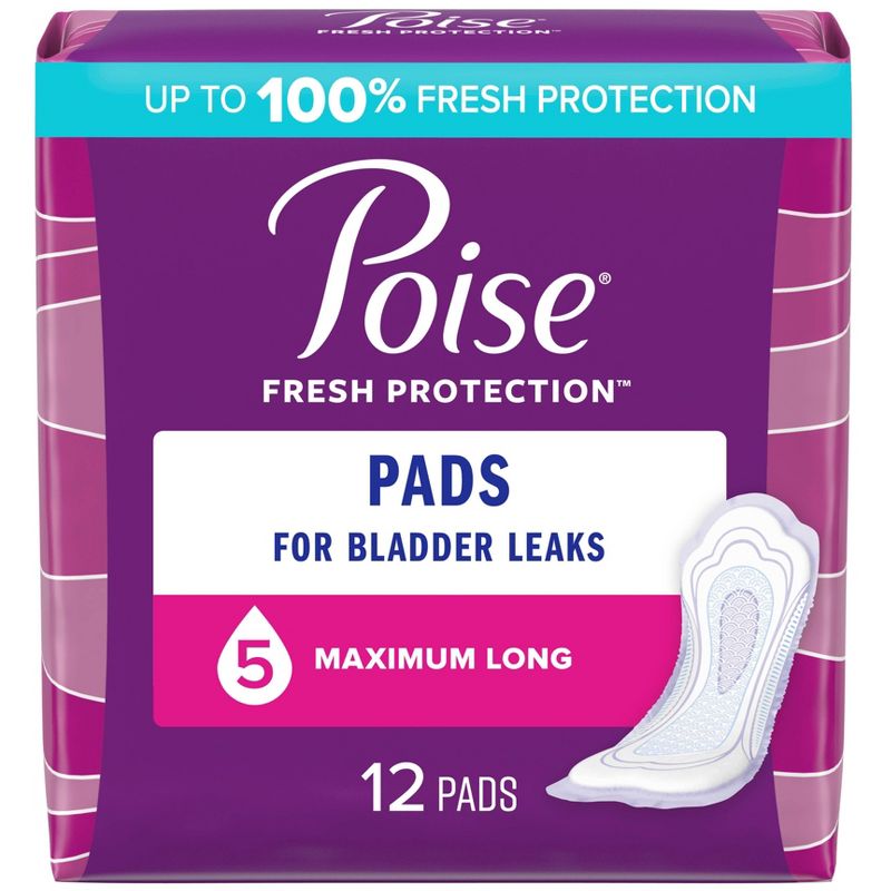 Poise Incontinence Bladder Control Pads - Maximum Absorbency, 1 of 10