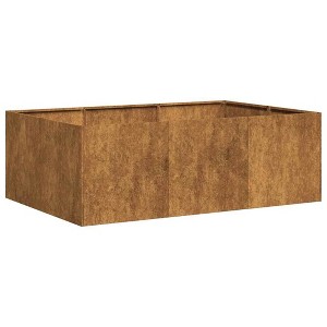 vidaXL Planter Rusty Weathering steel Large Decorative Inlays Planter - 1 of 4