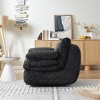 Oversized Corduroy Swivel Chair,44" Wide Full Compression Lounge Sofa with Memory Foam,360° Rotating Lazy Accent Chair-Baofuwish - 3 of 4