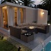 ALAULM 10 Pieces Patio Furniture Set, Rattan Wicker Outdoor Conversation Sets, Furniture Sofa Set - 4 of 4