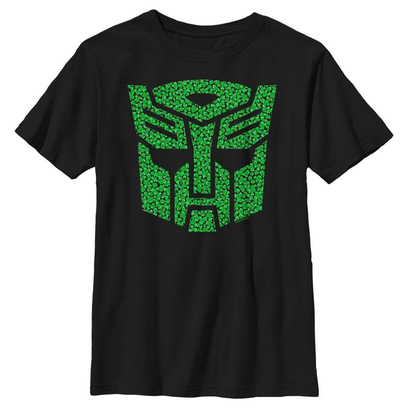 Boy's Transformers St. Patrick's Day Cloverfield Autobot Logo T-Shirt, 1 of 6