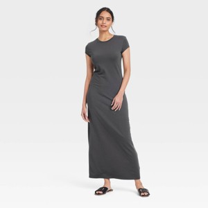 Women's Short Sleeve Knit Maxi Dress - A New Day™ - 1 of 3